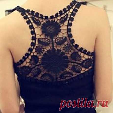 hand made майка с ажурной вставкой