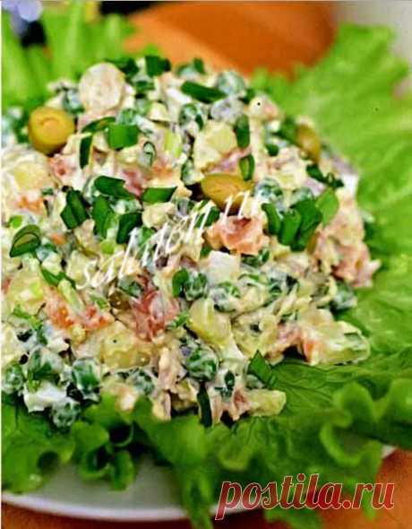 Салат оливье с семгой рецепт с фото | salaten.ru