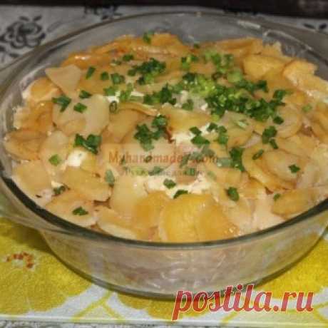 Картошечка с сыром запечёная в микроволновке