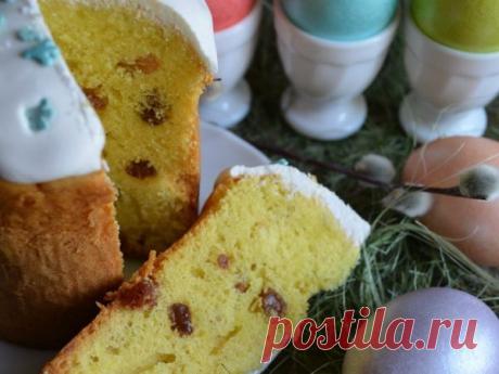 Творожный бездрожжевой кулич