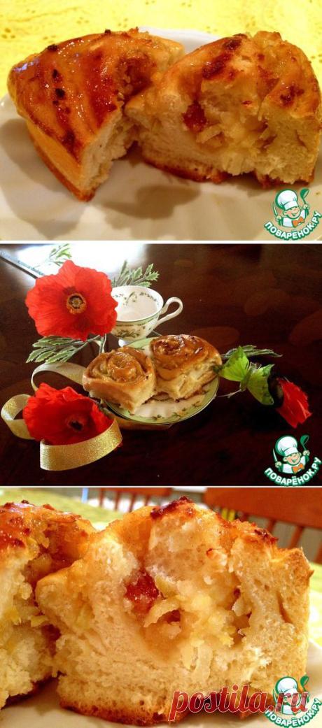 Постные булочки с яблоком и лимоном - кулинарный рецепт
