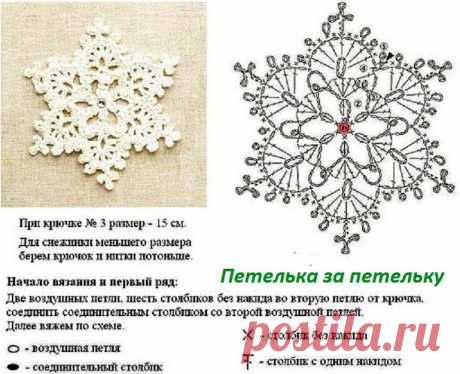 Еще одна подборка снежинок крючком