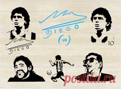 Diego Maradona SVG Maradona Bundle RIP Diego Maradona | Etsy