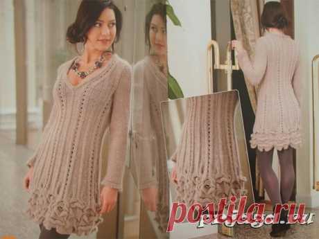 Платье спицами из Ангоры