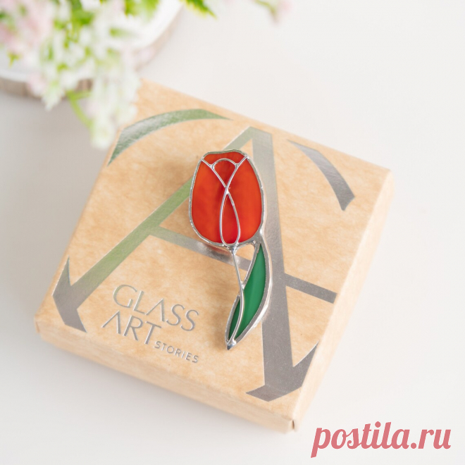 Joyería de vidrieras de tulipán Regalos para los amantes de las plantas Broche de flores de vidrieras personalizadas Pin de dama de planta Joyería de Ucrania arte de vidrieras - Etsy Chile