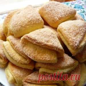 Твороженые конвертики с сахаром. Просто, быстро, вкусно