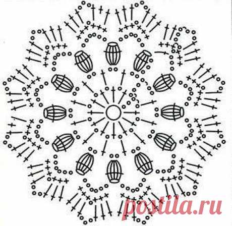Подборка схем круглых мотивов крючком (УЗОРЫ КРЮЧКОМ) | Журнал Вдохновение Рукодельницы