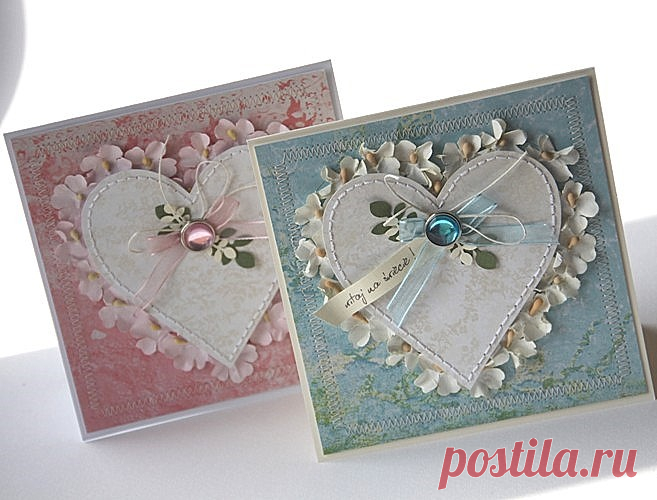 Открытка в день Святого Валентина в технике скрапбукинг как делается?