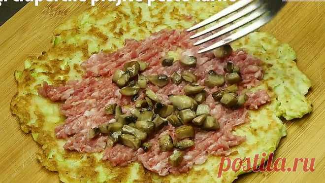 Мясо, кабачки, выбранные ингредиенты. Вот полученное наслаждение!