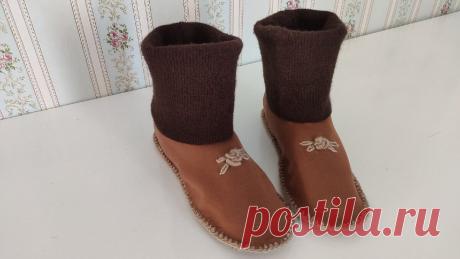 Безжалостно разрезала старое пальто для переделки. Покажу, какие классные сапожки у меня из него получились | Шебби-Шик | Яндекс Дзен