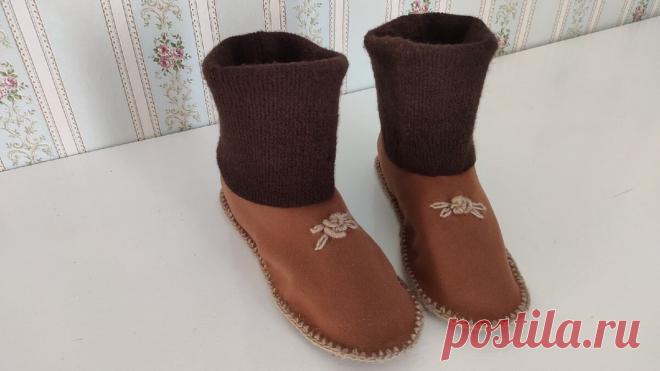 Безжалостно разрезала старое пальто для переделки. Покажу, какие классные сапожки у меня из него получились | Шебби-Шик | Яндекс Дзен