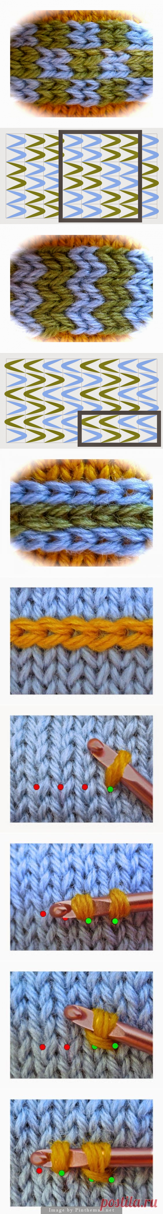 Декоративный элемент вязания- Латвийская коса,видео-мк