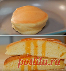 Пышные, жаренные без масла,бисквитные оладьи