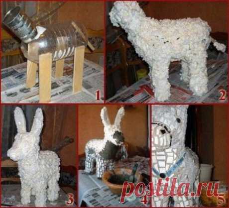 Садовые фигуры из монтажной пены: поделки своими руками