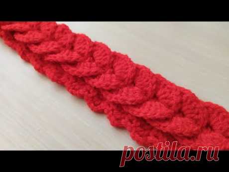 Повязка на голову крючком. Crochet headband