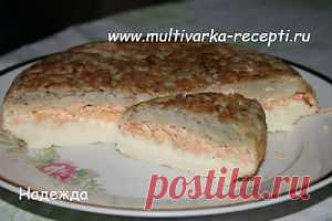 Запеканка картофельная с рыбными консервами в мультиварке |