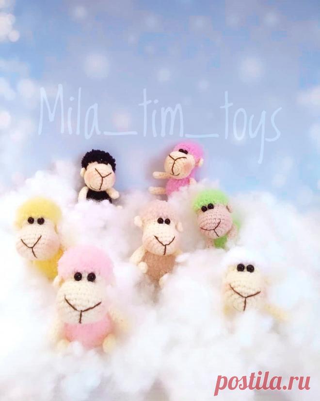 PDF Карманные Овечки крючком. FREE crochet pattern; Аmigurumi animal patterns. Амигуруми схемы и описания на русском. Вязаные игрушки и поделки своими руками #amimore - плюшевая овечка, маленькая овца из плюшевой пряжи, баран.