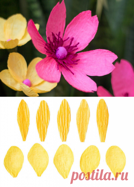 Как сделать цветы из гофрированной бумаги. | ИЗ БУМАГИ СВОИМИ РУКАМИ