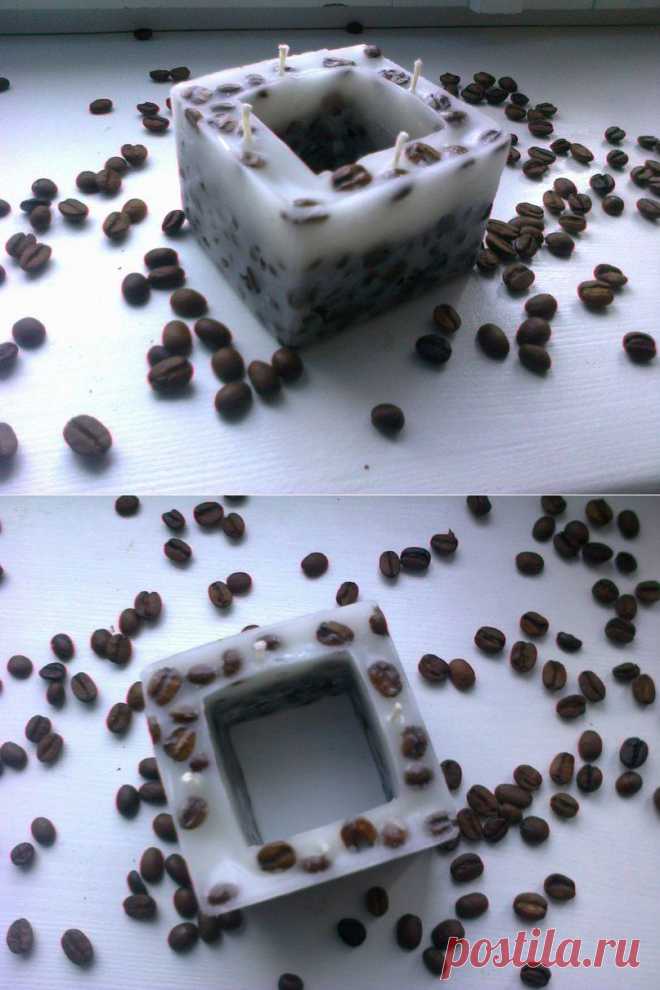 Свеча с кофейными зёрнами / Мастерклассы Блоги