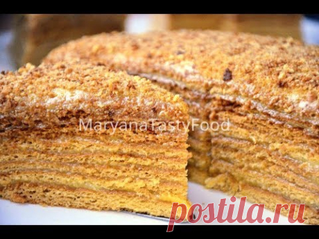 ✧ ТОРТ МЕДОВИК "Медовый Пух" С ЗАВАРНЫМ КРЕМОМ [О-о-очень Вкусный] ✧ Honey cake recipe ✧ Марьяна