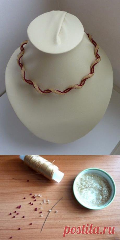 Плетение спирального жгута из бисера. Мастер-класс