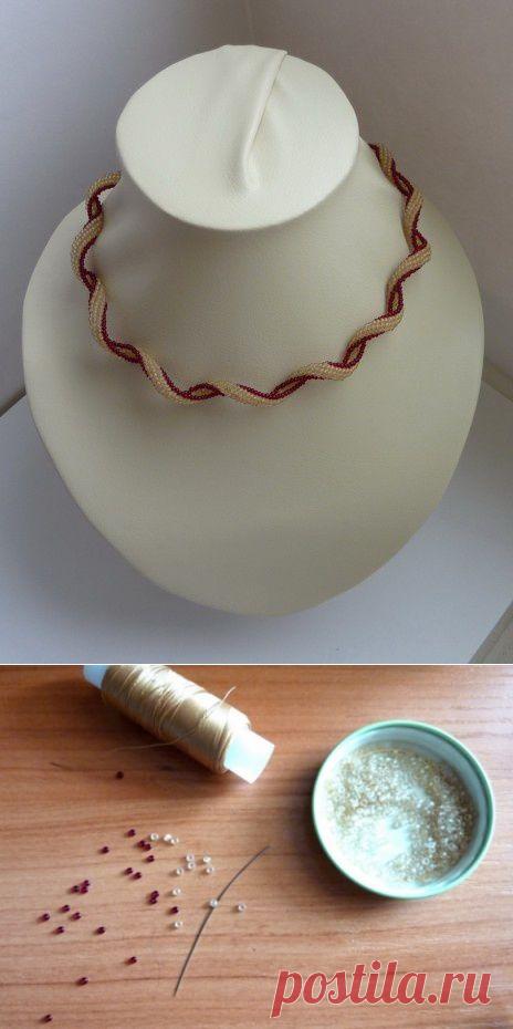 Плетение спирального жгута из бисера. Мастер-класс