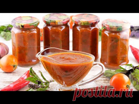 🍅Пряный томатный соус с базиликом и острым перцем! Томатный соус для пиццы на зиму