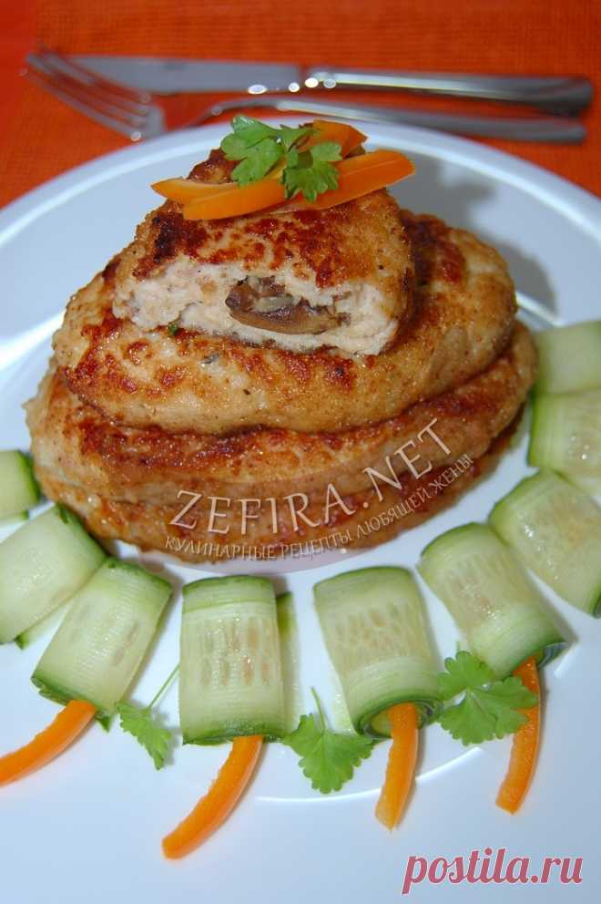 Рецепт вкусных куриных котлет с грибами — Кулинарные рецепты любящей жены