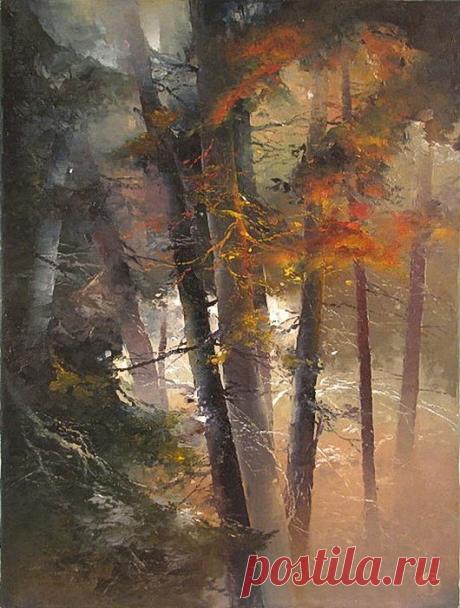 Петрас Лукосиус (Petras Lukosius) — литовский художник, сочетающий любовь к сакральным моментам природного величия со страстью к любованию потоками света, льющимися сквозь цветное стекло.

По крайней мере, работы этого литовского художника выглядят именно как синтез двух этих искренних привязанностей. И лес и толщи воды выглядят у Лукосиуса многослойными стеклянными виражами, сквозь которые свет льётся, сочится, струится, эпитетов не счесть.