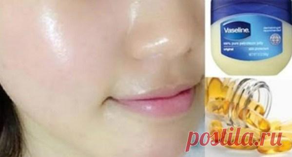 Вазелин, витамин E — ночное лечение, чтобы получить чистую безупречную кожу