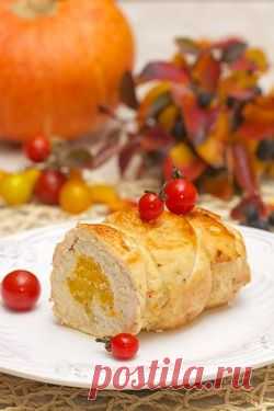 Рулетики из куриного филе с тыквой - кулинарный рецепт.