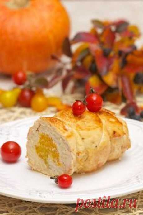 Рулетики из куриного филе с тыквой - кулинарный рецепт.
