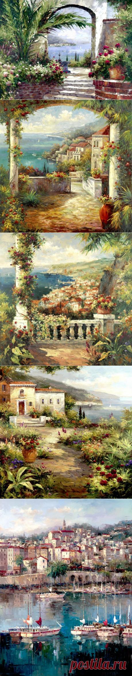 Солнечная палитра красок - художник Peter Bell.