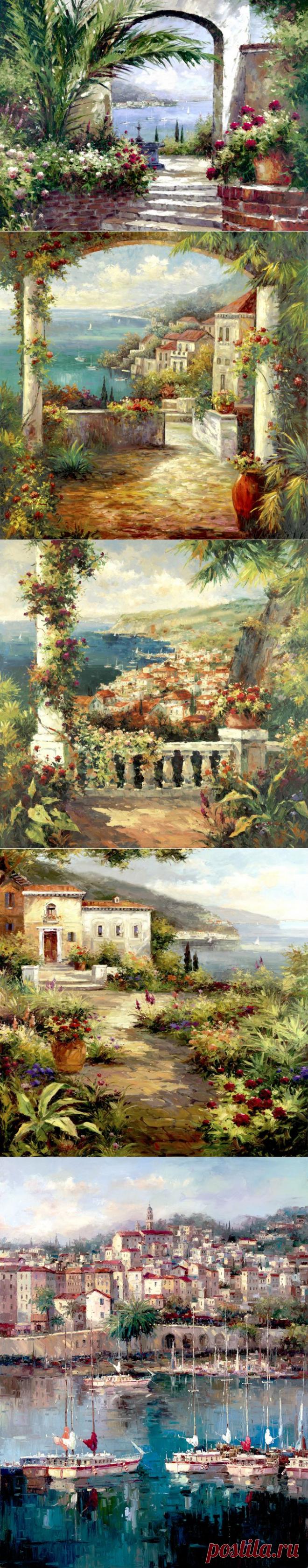 Солнечная палитра красок - художник Peter Bell.