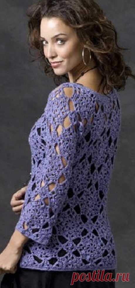 Вязание туники из мотивов