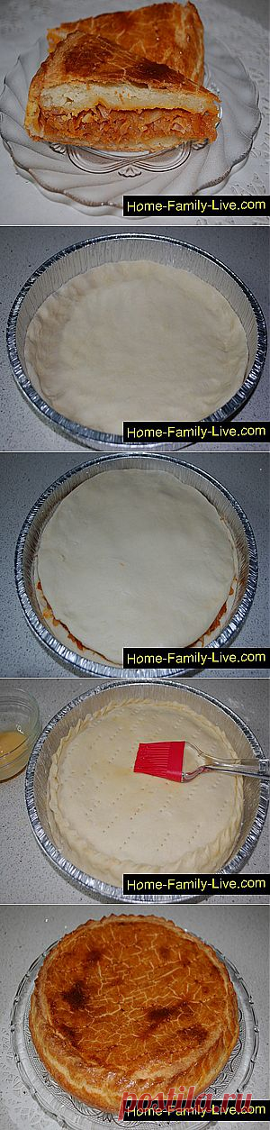 Кулинарные рецепты Пирог с капустой - пошаговый фоторецепт