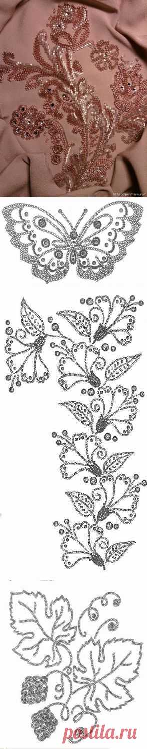 Как вышить красиво одежду бисером + шаблоны и мк