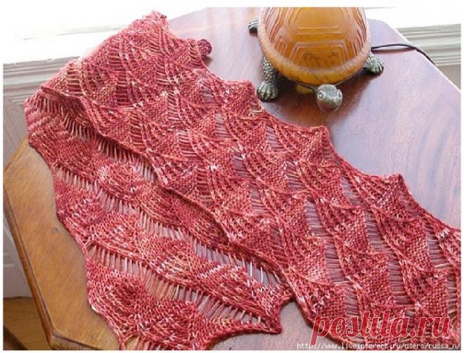 Шарф "Красное небо ночью" от Саккаде Элис.