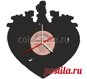 Часы из виниловой пластинки 