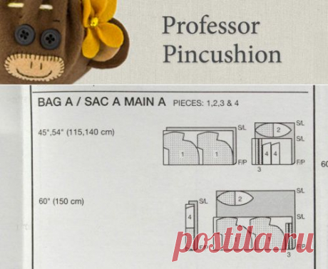 Pattern Layout - ProfessorPincushion | Professor Pincushion