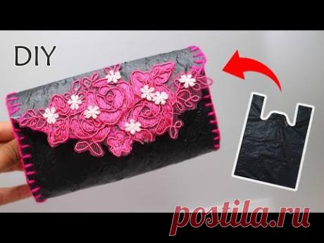 Dompet dari KRESEK bekas | Tas dari Kresek | Pouch from used plastic bags | Reuse plastic bag - YouTube