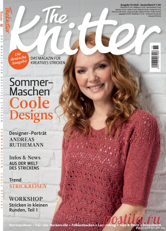 Вязаные проекты спицами в журнале &laquo;The Knitter №76 2025 Germany&raquo; | Журналы