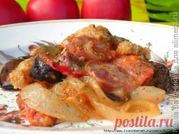 Соте с плавленым сыром и ветчиной