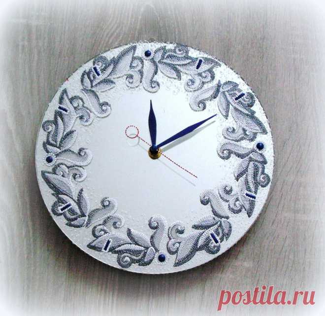 Часы "Зимние узоры"
