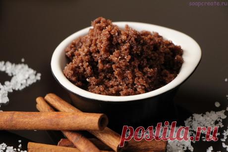 Соляной скраб для тела Шоколадный с корицей