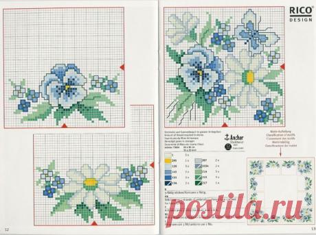 вышивание крестиком цветы - Поиск в Google
