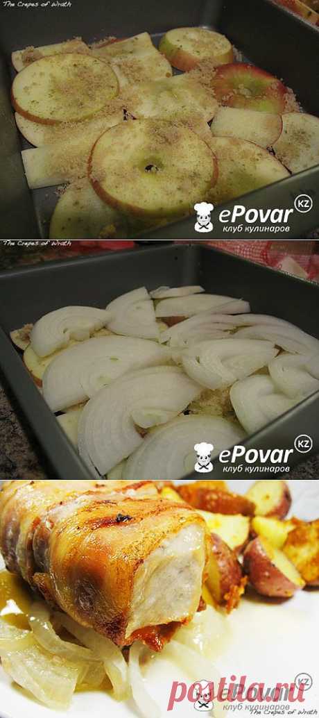 Свинина в беконе с яблоками — Рецепт приготовления с фото — Горячие блюда, Блюда из мяса