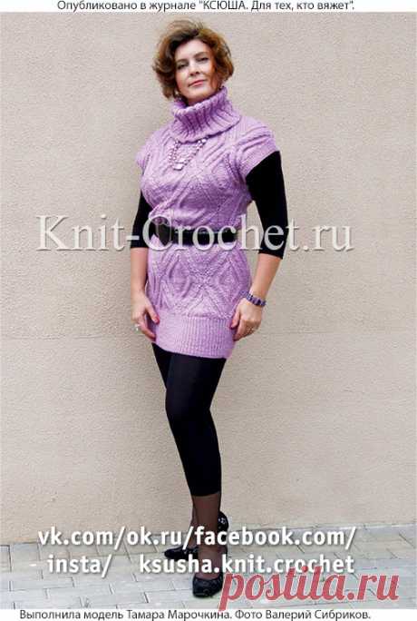 Безрукавка с воротником на спицах. - Жилеты женские спицами - Вязание спицами - Каталог статей - Вязание спицами и крючком