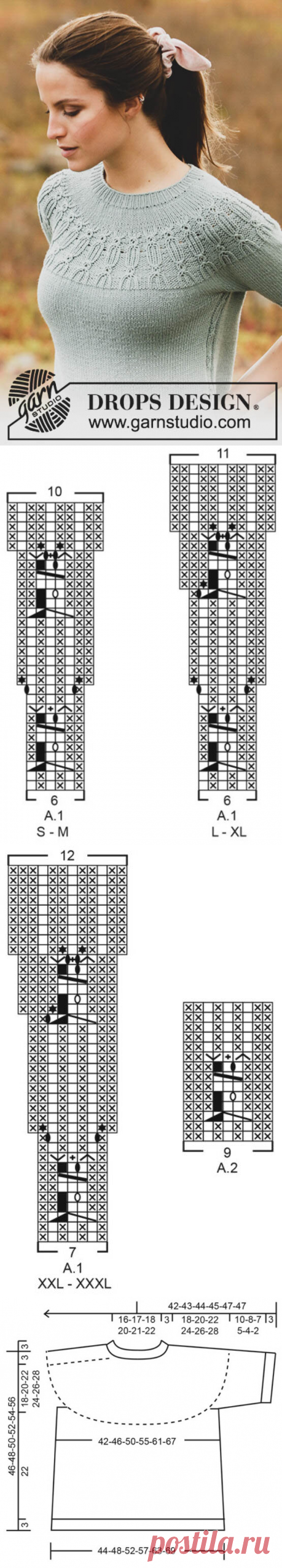 Перевод описания вязания женского джемпера «Дикая мята» | Ксения Kukanchik | Яндекс Дзен