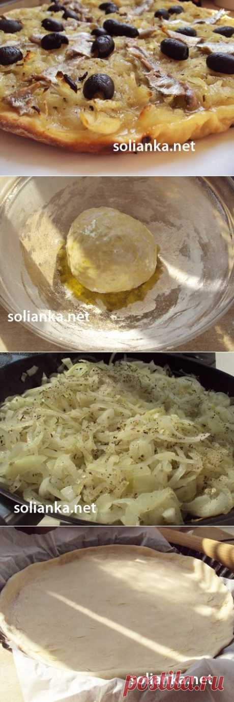 Луковый пирог - рецепт писсаладьер